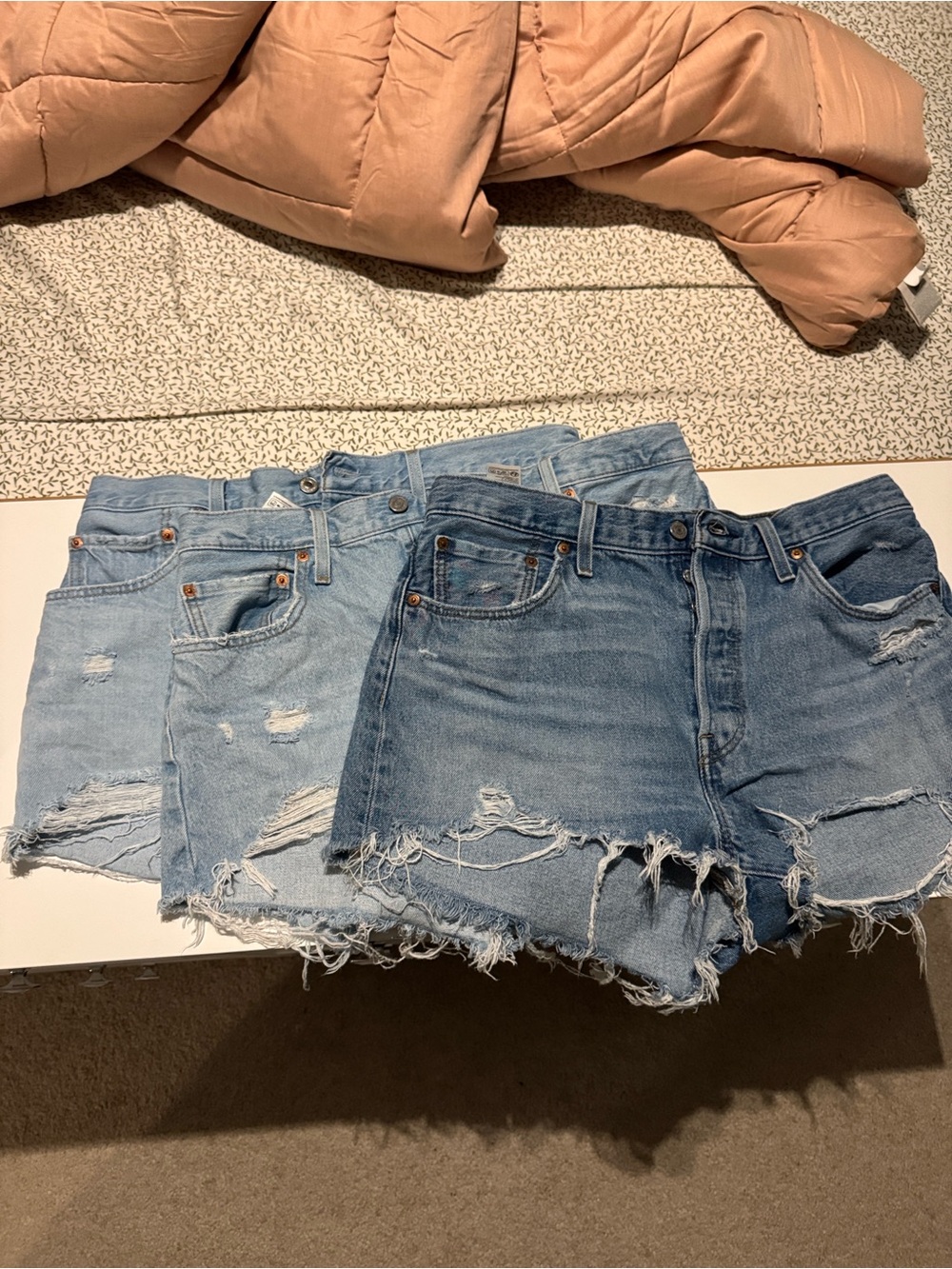 Levi 501 Distressed Shorts